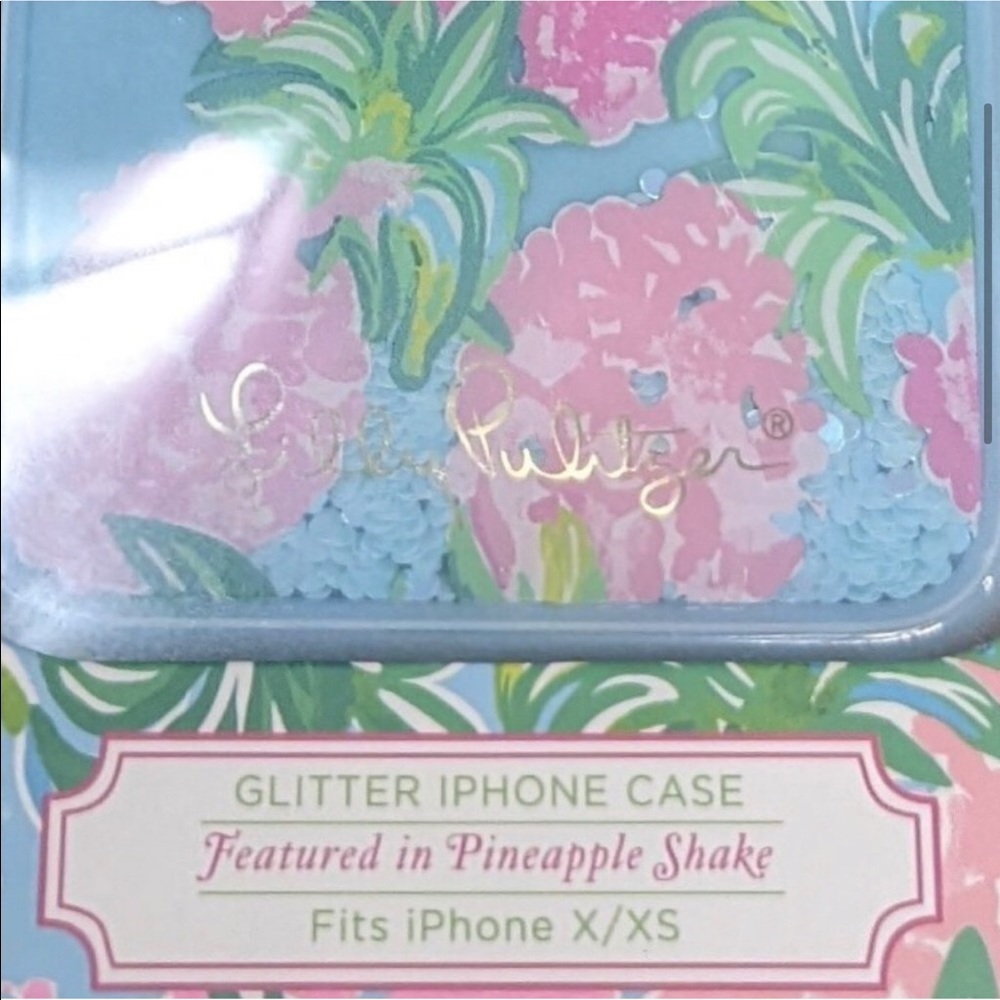 LILLY PULITZER X or XS iPhone Glitter Case Pineapple Shake New